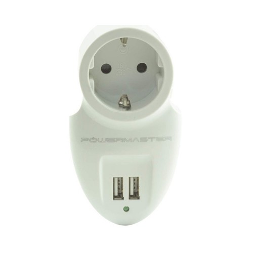 Powermaster 16 Amper- 3500 Watt Çift USB'li Tekli Akım Korumalı Priz